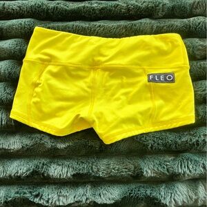 Fleo Vibrant Yellow Workout Shorts
